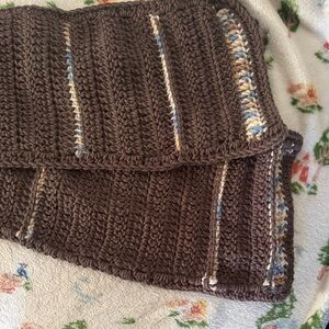 Handmade Brown Knit Scarf